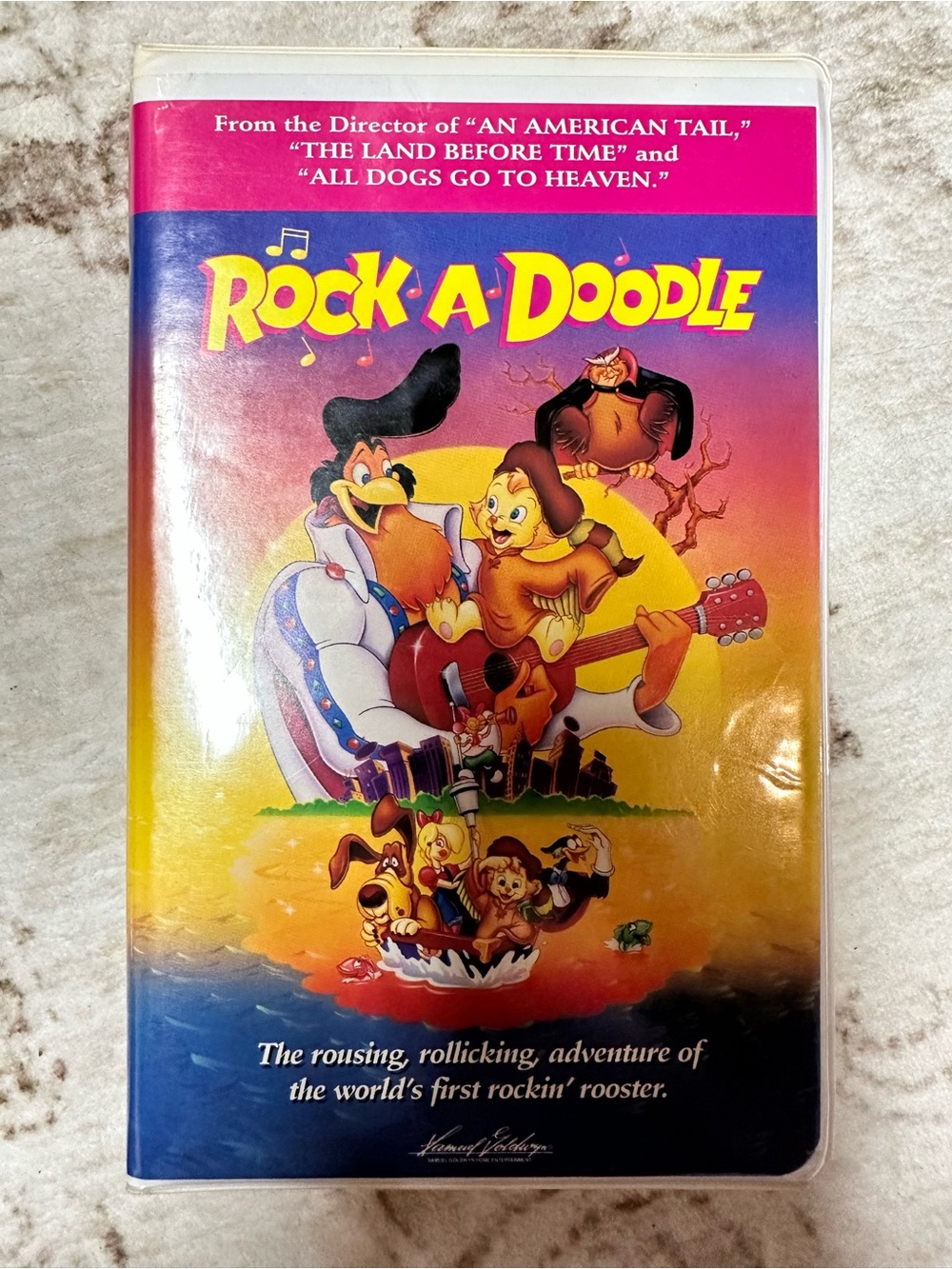 Rock-A-Doodle VHS Tape with Clamshell HBO 1990